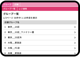 一元管理システムのグループ間移動ページ