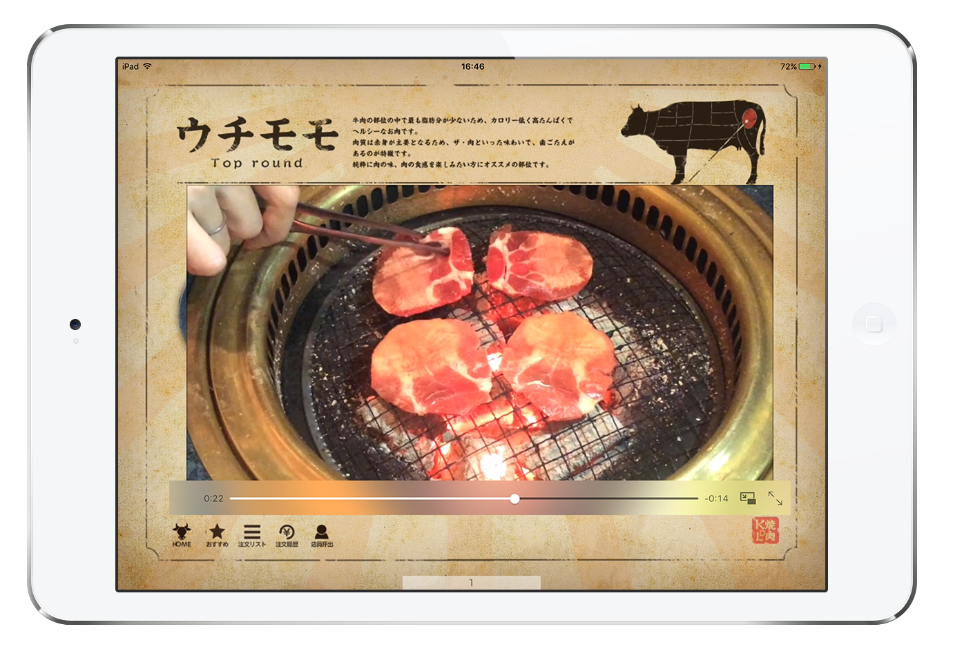 メニューブックの例
